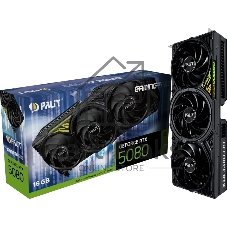 Видеокарта Palit GeForce RTX 5080 GamingPro V1, 16 GB GDDR7, 256 bit, 3xDisplayPort, HDMI, GPU 2617 MHz