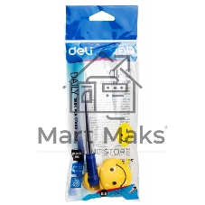 Ручка гелевая Deli E6793blue, d=0.5мм, синие чернила, на подставке сменный стержень, линия 0.35мм