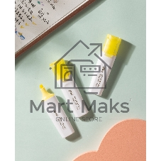 Текстовыделитель Deli ES621Syellow Macaron, скошенный пишущий наконечник, 1-5мм, желтый