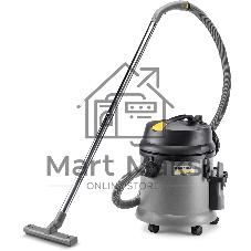 Строительный пылесос Karcher NT 27/1 серый, 1380 Вт, уборка сухая/сбор воды, пылесборник мешок/контейнер, 27 л