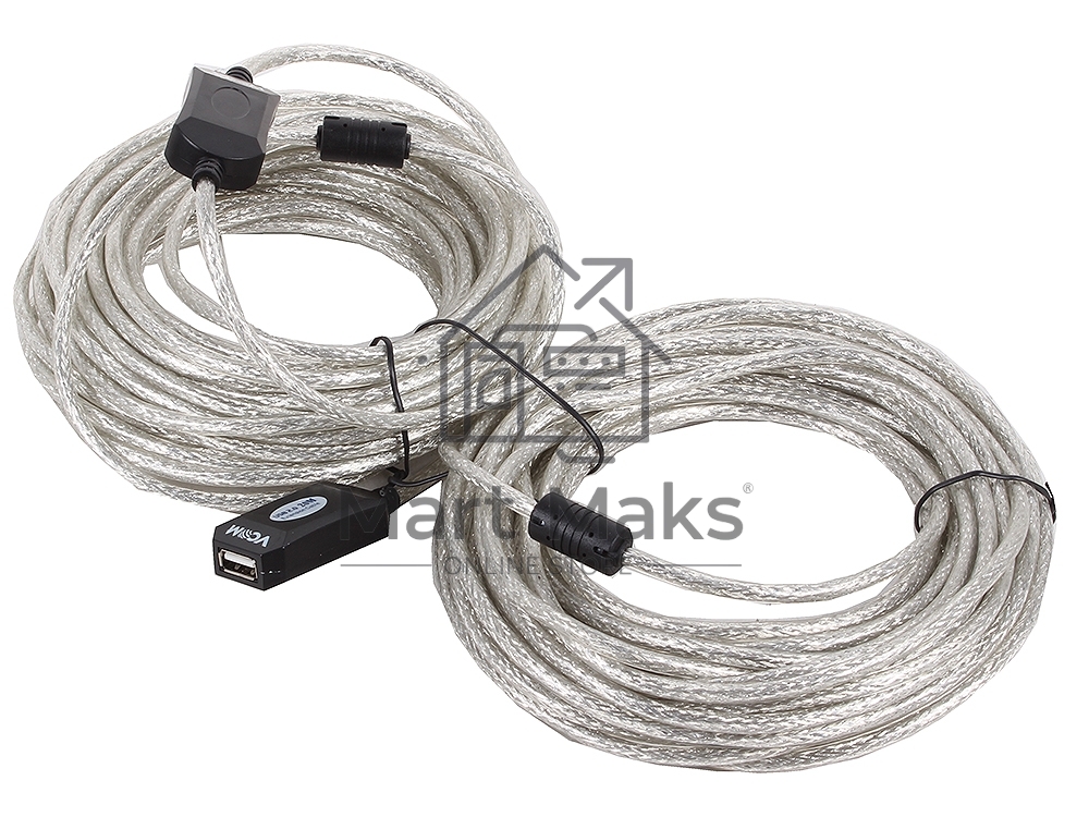 Кабель VCOM VUS7049-20M Кабель-адаптер USB2.0-repeater, удлинительный активный <Am-->Af> 20м