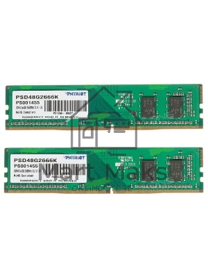 Оперативная память Patriot Signature, DDR4, 8Gb (2x4 Gb), 2666 MHz, CL19, DIMM
