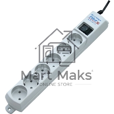 Сетевой фильтр Pilot S S7M 6 розеток 5 евро 7 метров