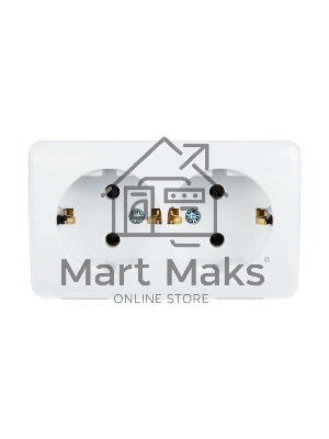 Розетка 2-м ОП VIOLA с заземл. белый LEZARD 751-0200-127