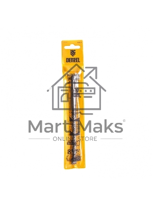 Бур по бетону Denzel двойная спираль, Cobalt W-tip, 10x160 мм, SDS PLUS