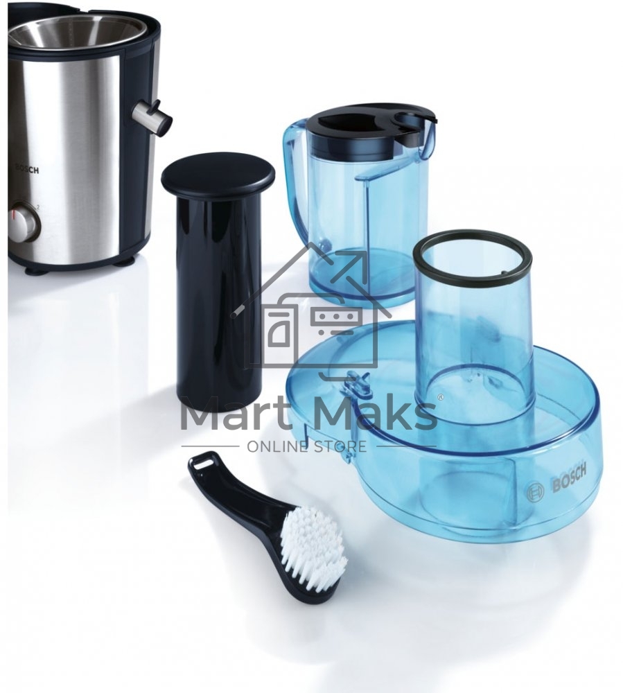 Соковыжималка центробежная Bosch MES3500 700Вт рез.сок.:1250мл. серебристый/синий