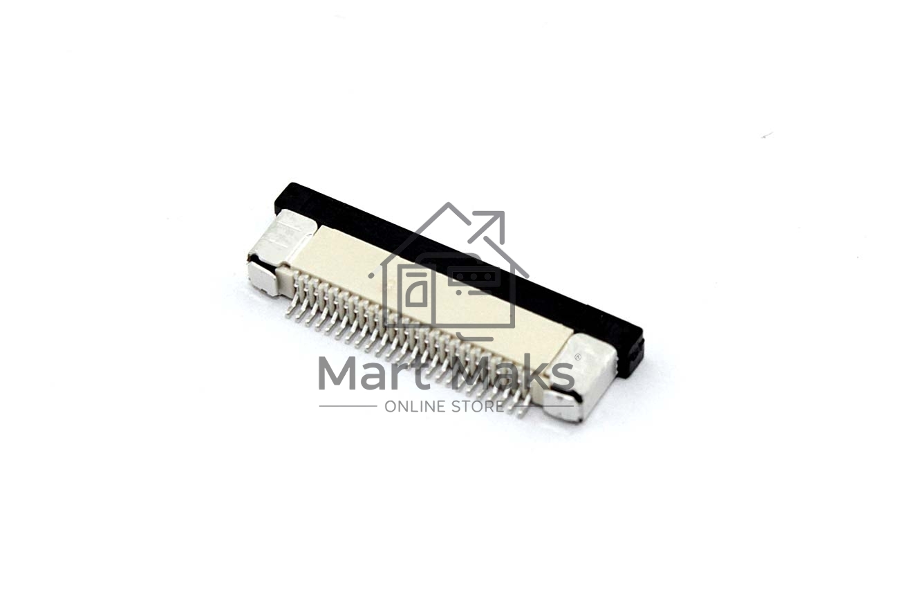 Разъем FPC  Half Coverage Bottom Contact 0.5K-BX-24PWB 24 pin высота 2мм шаг 0,5мм