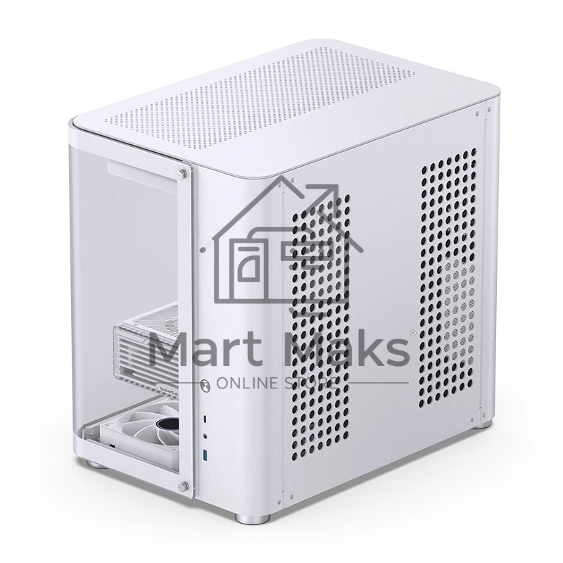 Компьютерный корпус без блока питания JONSBO TK-2, Midi-Tower, TG, no fans, 1xUSB-A 3.2 + 1xUSB-C 3.2, ATX, mATX, mITX White