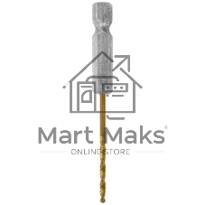 Сверло по металлу Matrix, 2 мм, HSS, нитридтитановое покрытие, 6-гранный хвостовик