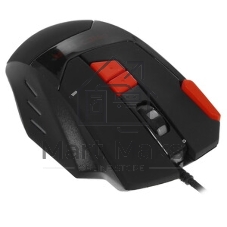 Мышь проводная Qumo Predator M80 черный, 3200 dpi, USB, кнопки - 8