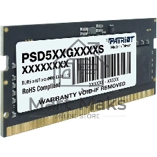 Оперативная память Patriot Signature, DDR5, 8GB (1x8 GB), 5600 MHz, CL46, SO-DIMM