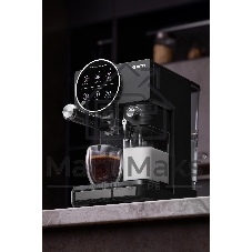 Кофеварка рожковая Vitek Midnight VT-8490 черный/серебристый 1,65 л 1238Вт 15 бар