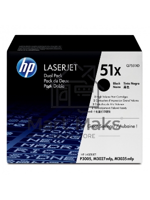 Картридж лазерный HP Q7551XD черный двойная упаковка для LaserJet P3005/M3027mfp/M3035mfp 2 x 13000стр.
