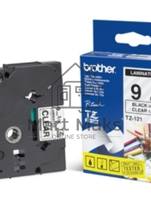 Картридж Brother TZ-E221 9 мм, 8 м, черный шрифт, белый фон, для BROTHER P-Touch