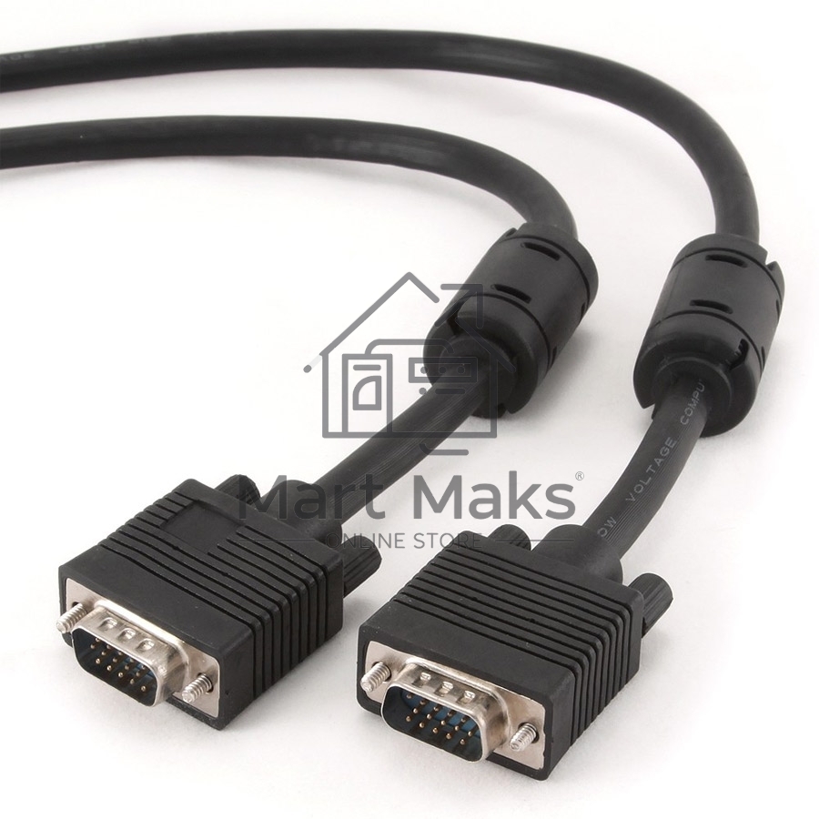 Кабель Gembird/Cablexpert CC-PPVGA-10, Кабель VGA Premium 15M/15M, 3.0м, белый, тройной экран, феррит.кольца