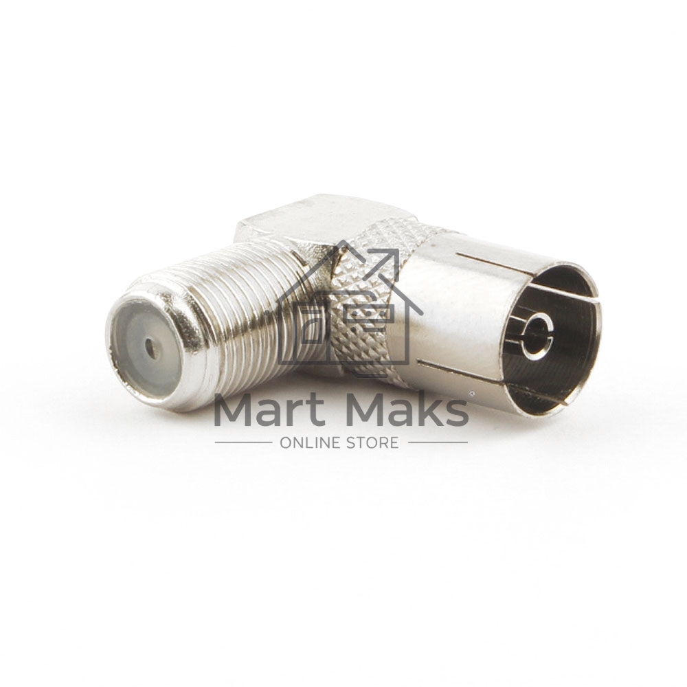 Переходник Cablexpert APL-FTVF-02, F (мама) / TV (мама), 90 градусов, блистер