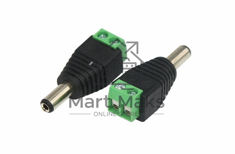 Разъем питания штекер 2.1х5.5 с клеммной колодкой (блистер) Rexant