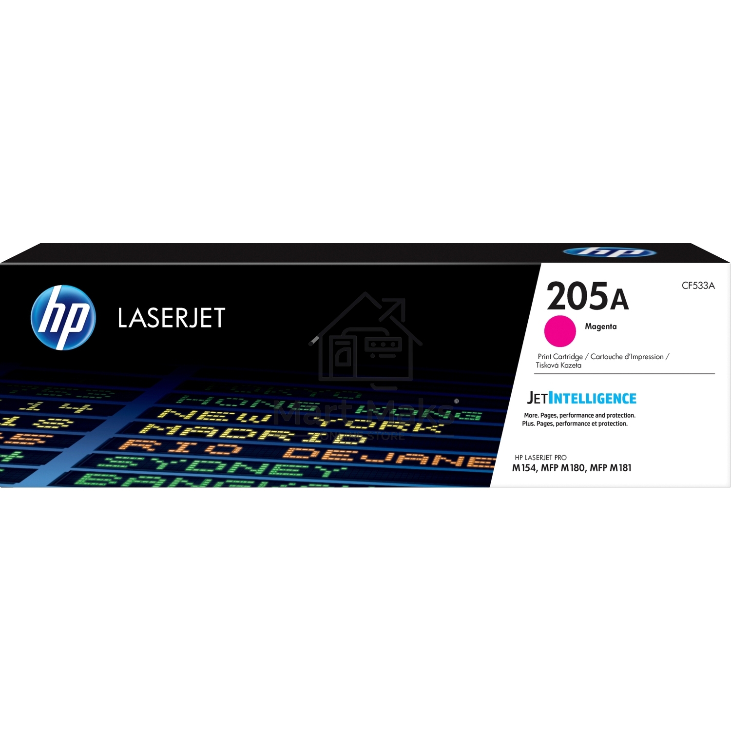 Картридж лазерный HP CF533A (HP 205A) пурпурный для HP LaserJet M180/M181 900 страниц.