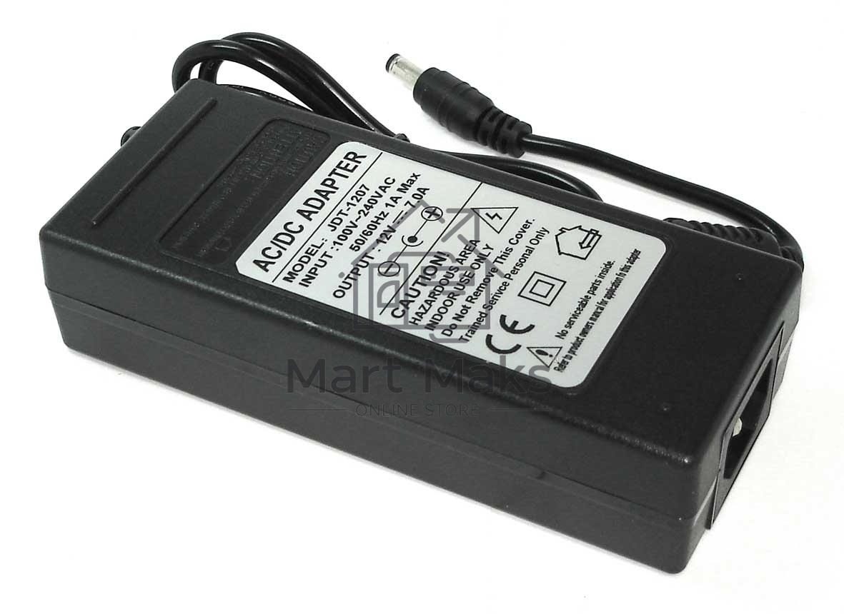Блок питания для монитора и телевизора LCD 12V, 7A (5.5 x 2.5 mm) OEM