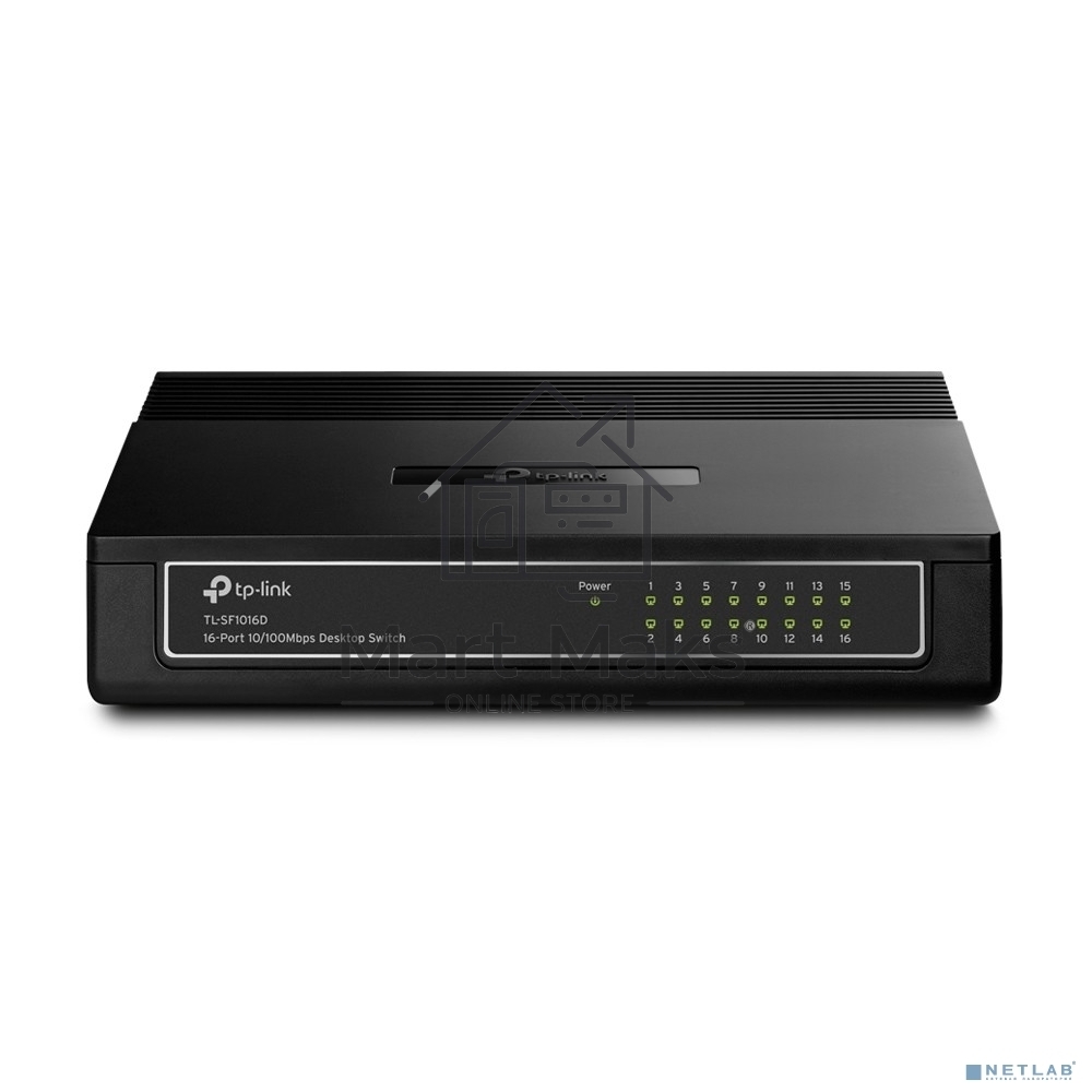 Коммутатор TP-Link SMB TL-SF1016D Коммутатор 16-port 10/100M Desktop Switch, 16 10/100M RJ45 ports, Plastic case