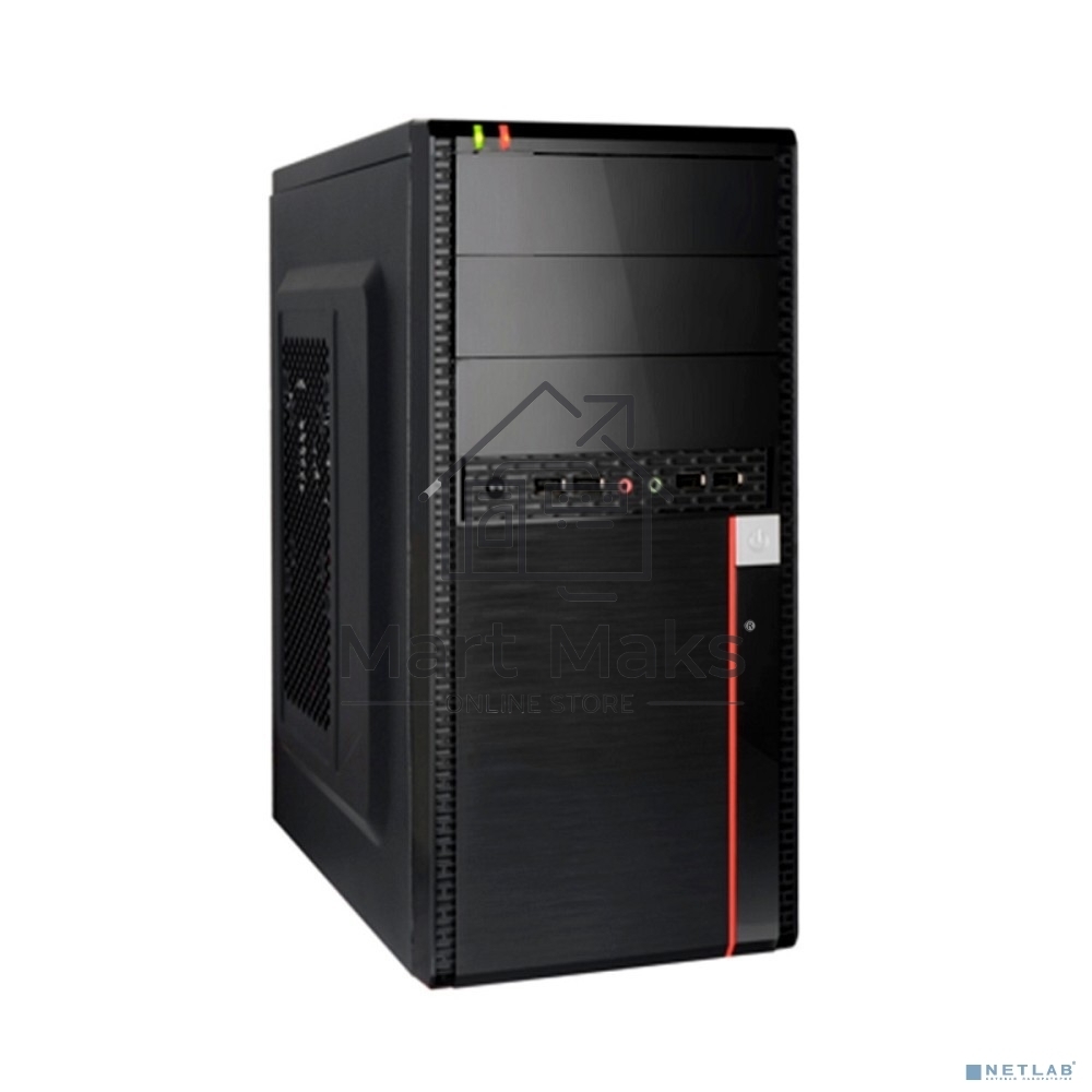 Компьютерный корпус Minitower ExeGate BA-204U-400W-8 (mATX, БП AA400 с вент. 8см, 2*USB+2*USB3.0, аудио, черный)
