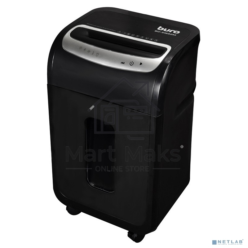 Шредер Buro Office BU-S1602M (секр.P-5)/фрагменты/16лист./30лтр./пл.карты/CD