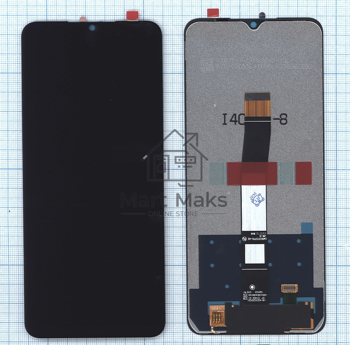 Дисплей (модуль) для Xiaomi Redmi 10C, Poco C40 сборе с тачскрином черный