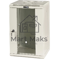 Шкаф коммутационный Lanmaster (TWT-CBW10G-6U-3X3-GY) настенный 6U 312x300мм пер.дв.стекл 30кг серый