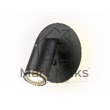 Настенный светильник с выключателем Ambrella light FW2463 BK черный GU10 max 12W+LED 4200K 7W D145*150