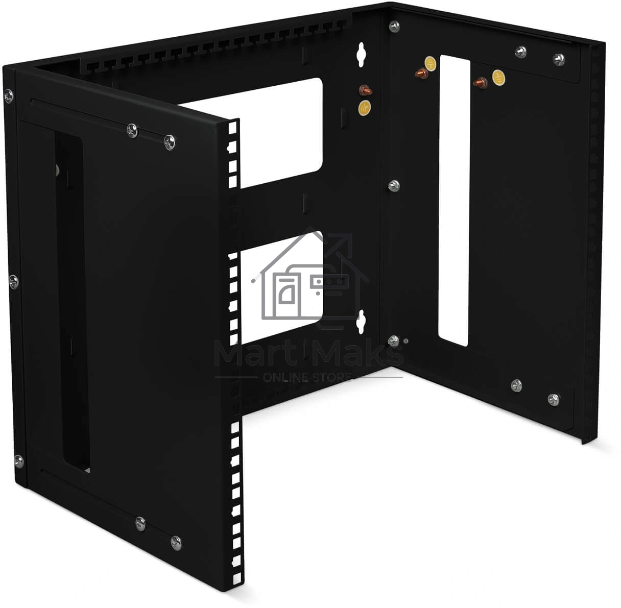 Кронштейн телекоммуникационный Cabeus NC-9U-BK настен. регул.глуб. 9U 19