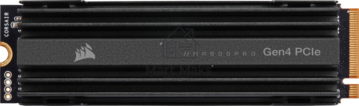 Накопитель SSD Corsair MP600 PRO, 2Tb, M.2 2280, PCIe 4.0 x4, NVMe, R/W 7000/6550, с радиатором