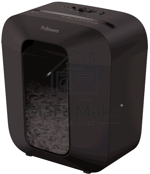 Шредер Fellowes PowerShred LX25 черный (секр.P-4)/перекрестный/6лист./11.5лтр./скрепки/скобы/пл.карты