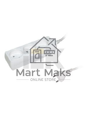 Удлинитель 3х3м без заземл. 10А IP20 У3 2P ИЭК WYP10-06-03-03-N