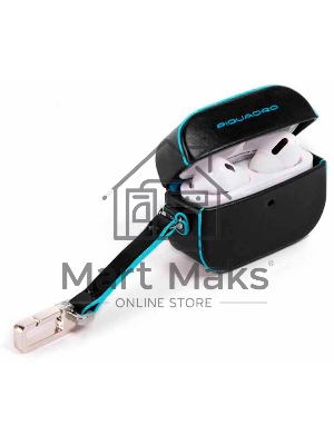 Чехол для наушников Piquadro Blue Square AC5308B2/N черный натур.кожа