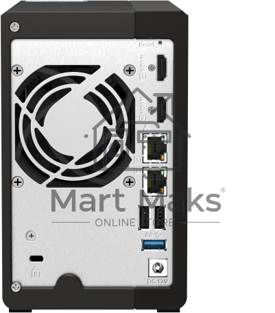 SMB QNAP TS-253E-8G NAS, 2-tray w/o HDD. 2xHDMI-port. 4-core Celeron J6412 2-2.6 GHz, 8GB DDR, 2x2.5Gb LAN, 2 x M.2 2280 PCIe Gen 3 x2, 2x USB 3.2 Gen 2 (10Gbps) Port, 2x USB 2.0 port