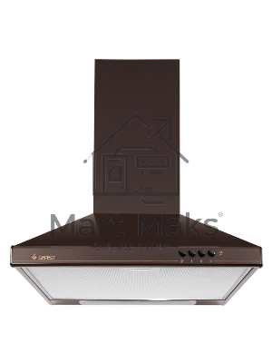 Вытяжка каминная Gefest ВО 11 К47 коричневый, 50 см, 300 куб. м/ч, 75 дБ