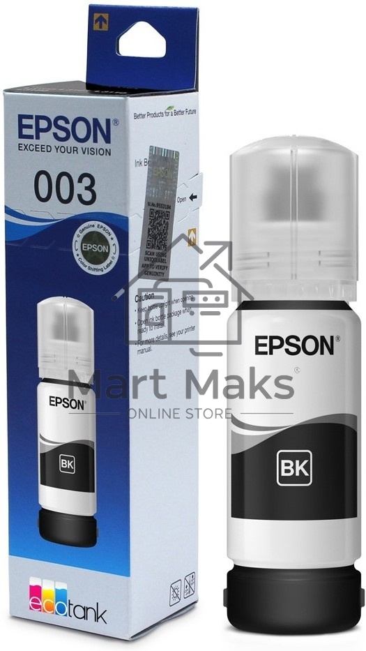 Чернила EPSON C13T00V198 черный (65 мл.) для L11050, L1110, L1210, L3101, L3110, L3156, L3210, L3215, L3216, L3250, L3256, L3258, L3260, L3550, L3556, L5290