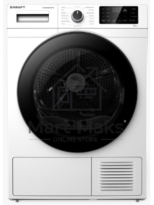 Сушильная машина Kraft KF-DM1001HPW белый, 10 кг, сушка - тепловой насос, программ - 15, 60 x 84 x 62 см