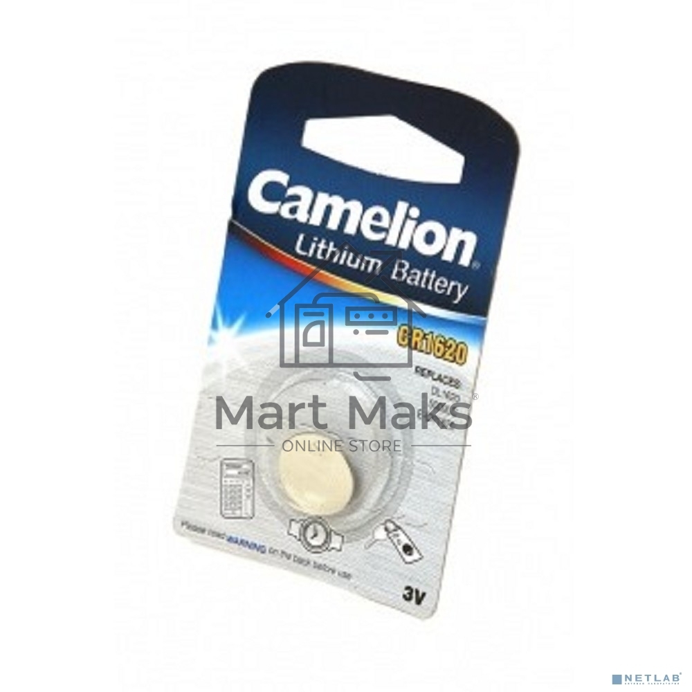 Батарейка литиевая Camelion CR1620 BL-1 (CR1620-BP1, 3V)