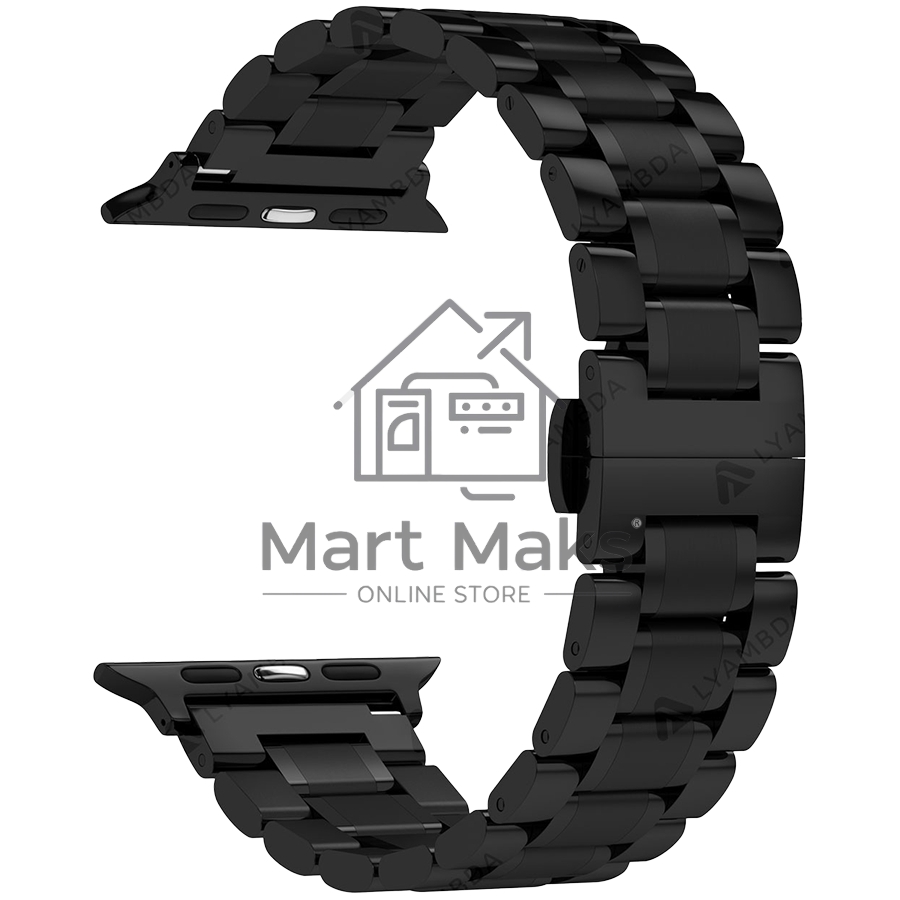 Ремешок из нержавеющей стали для Apple Watch 38/40 mm LYAMBDA CETUS DSG-25-40-BK Black