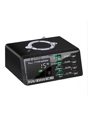 Зарядное устройство ICharge 8 Max для 9-ти телефонов/ноутбуков с индикацией потребления Зарядное устройство ICharge 8 Max для 9-ти телефонов/ноутбуков с индикацией потребления