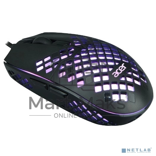 Мышь проводная Acer OMW134 черный, 3200 dpi, USB, кнопки - 6