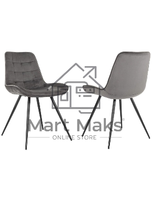 Стул для дома Бюрократ CH-K2_2 комплект 2шт т.серый Holland 18 металл черный на ножках (CH-K2_1/HL18_2)