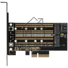 Адаптер Gembird для двух SSD M.2 (NVMe+SATA) в разъем PCI-e MF-PCIE-NVME-SATA, коробка