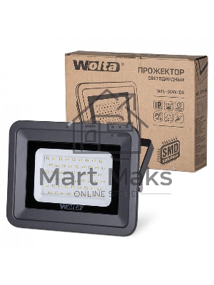 Светодиодный прожектор WOLTA WFL-30W/06  5500K, 30 W SMD, IP 65,цвет серый,слим