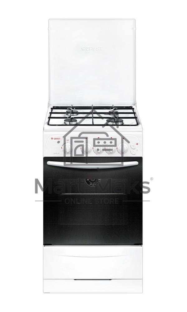 Плита газовая Gefest ПГ 3200-06 К33 белый, конфорок 4 шт, духовка 42 л, 50 см x 85 см x 57 см
