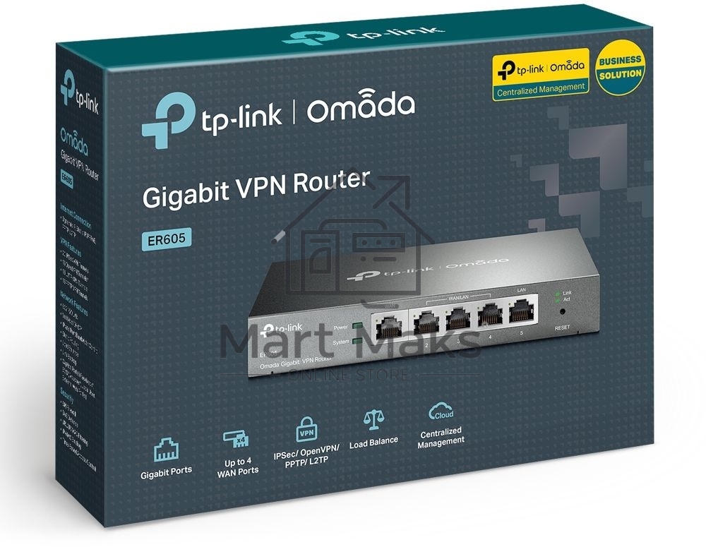 Роутер TP-Link SafeStream ER605 10/100/1000BASE-TX черный