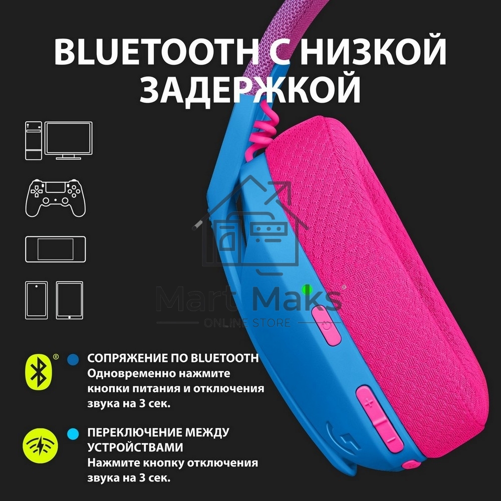 Гарнитура Logitech Headset G435 LIGHTSPEED Wireless Gaming BLUE - Retail