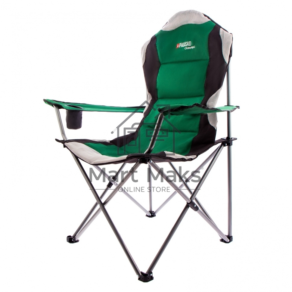 Кресло складное с подлокотниками и подстаканником 60x60x110/92 см, Camping Palisad