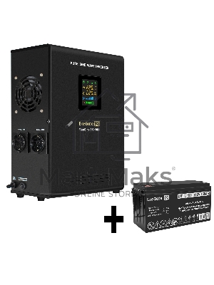 Комплект ИБП EX295997RUS + батарея 150Aч EX282990RUS 1шт (инвертор, синус, для котла, настенный) ExeGate FineSine SX-1000.LCD.AVR.2SH <1000VA/600W, чистая синусоида, цветной LCD-дисплей, AVR, 2*Schuko, линейно-интерактивный, крепление настенное/универсаль